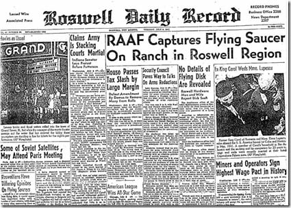 ufo jornal thumb Incidente de Roswell, o caso mais intrigante da Ufologia