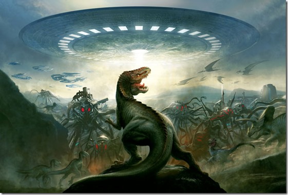 dinosaurs versus aliens thumb Extraterrestres são seres interdimensionais?