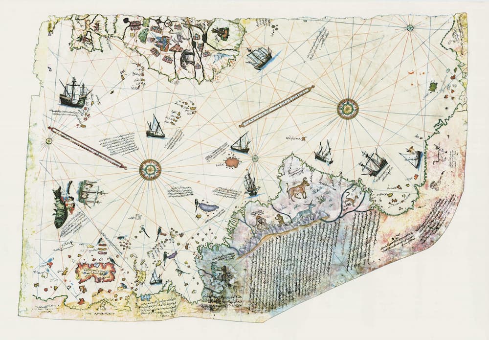 Explicadinho O Mapa Mundial De Piri Reis De 1513